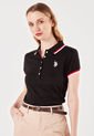 Camiseta Polo Negro-Blanco-Rojo Us Polo Assn de US Polo Assn