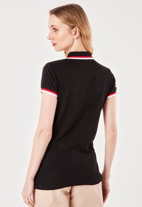 Camiseta Polo Negro-Blanco-Rojo Us Polo Assn