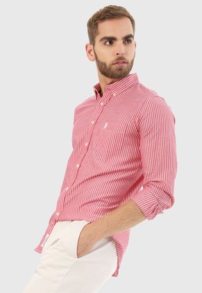 Camisa Rojo-Blanco Us Polo Assn