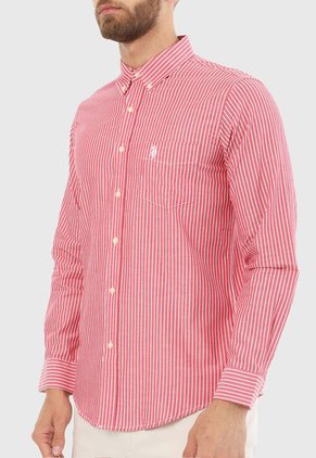 Camisa Rojo-Blanco Us Polo Assn