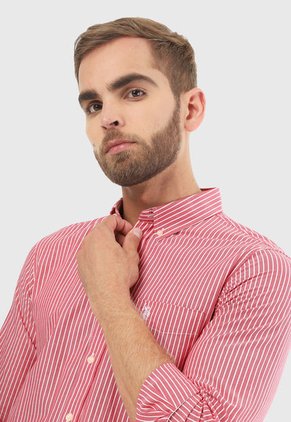 Camisa Rojo-Blanco Us Polo Assn