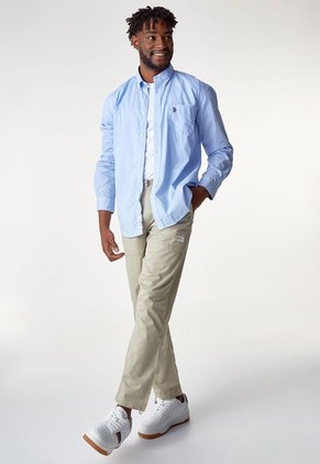 Camisa Celeste-Blanco Us Polo Assn