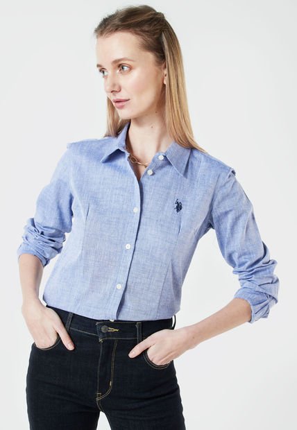 Camisa Azul Us Polo Assn