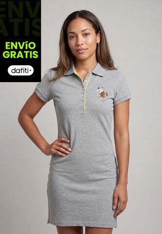 Vestido Midi U.S. POLO ASSN. Gris US Polo Assn