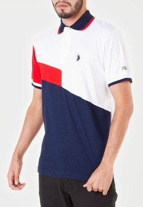 Polo Blanco-Azul-Rojo Us Polo Assn