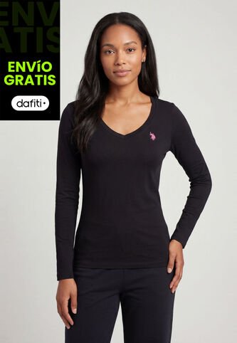 Camiseta Manga Larga U.S. POLO ASSN. Negro US Polo Assn