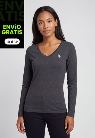 Camiseta Manga Larga U.S. POLO ASSN. Gris US Polo Assn