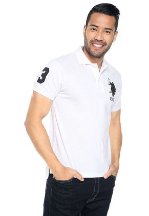 Polo Blanco-Azul Us Polo Assn