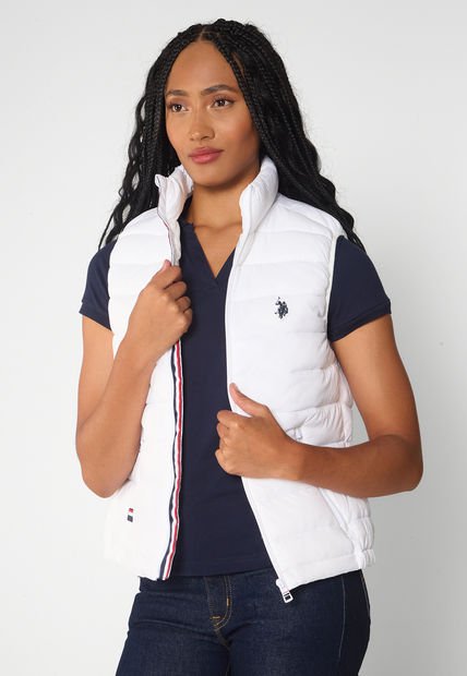 Chaleco Acolchado Blanco Us Polo Assn