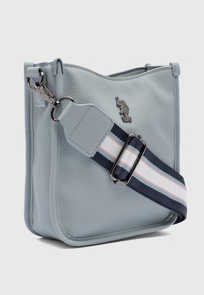 Bolso Manos Libres Azul Grisáceo-Blanco US POLO ASSN