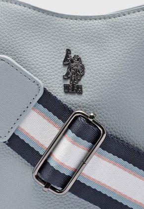 Bolso Manos Libres Azul Grisáceo-Blanco US POLO ASSN