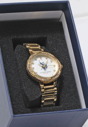 Reloj Dorado-Blanco Us Polo Assn