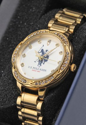 Reloj Dorado-Blanco Us Polo Assn