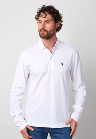 Polo Manga Larga U.S. POLO ASSN. Blanco US Polo Assn