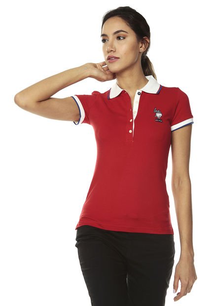 Camiseta Polo Rojo-Blanco US Polo Assn