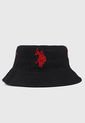 Gorro Negro-Rojo Us Polo Assn de US Polo Assn