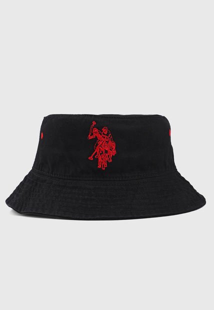 Gorro Negro-Rojo Us Polo Assn