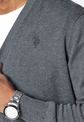 Cárdigan Gris Us Polo Assn
