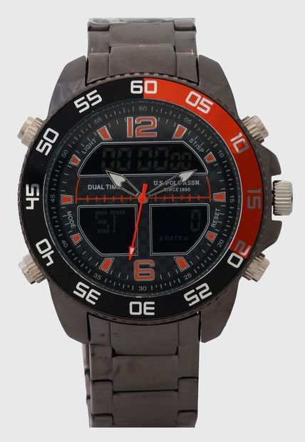 Reloj Negro-Rojo Us Polo Assn