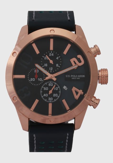 Reloj Negro-Azul-Cobre Us Polo Assn