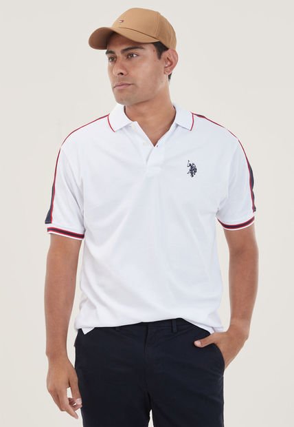 Polo Blanco-Azul Navy-Rojo Us Polo Assn