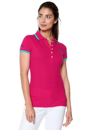 Polo Fucsia-Azul Turquesa Us Polo Assn