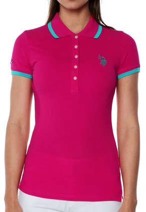 Polo Fucsia-Azul Turquesa Us Polo Assn