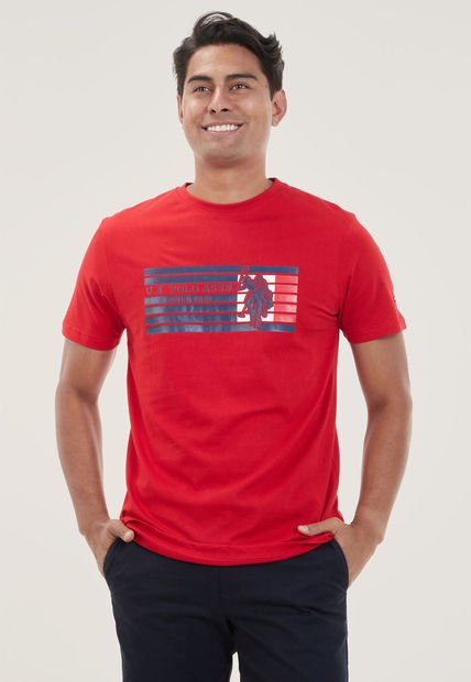 Camiseta Rojo-Azul-Blanco Us Polo Assn