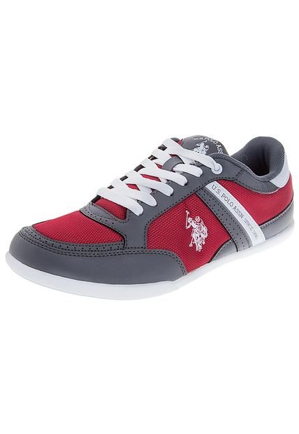 Tenis Lifestyle Gris-Rojo-Blanco US Polo Assn