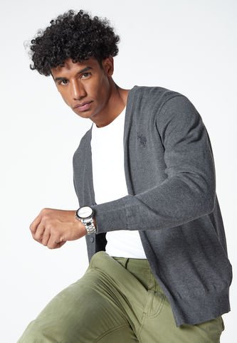 Cárdigan Gris Us Polo Assn US Polo Assn
