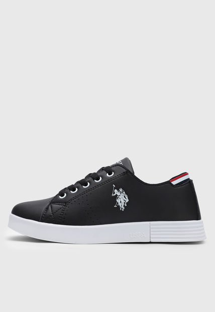 Tenis Lifestyle Negro-Dorado-Blanco Us Polo Assn