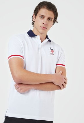 Camiseta Polo Blanco-Azul Us Polo Assn