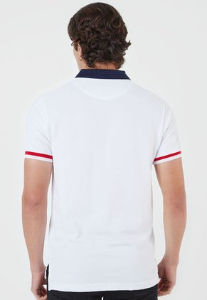 Camiseta Polo Blanco-Azul Us Polo Assn