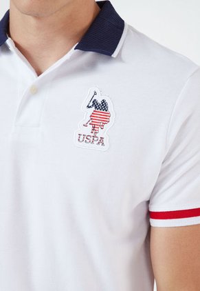 Camiseta Polo Blanco-Azul Us Polo Assn