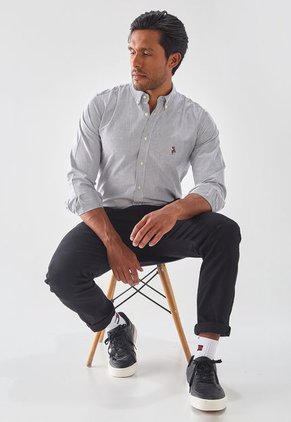 Camisa Negro-Blanco Us Polo Assn