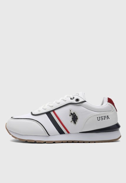 tenis Blanco-Azul Navy-rojo US POLO ASSN