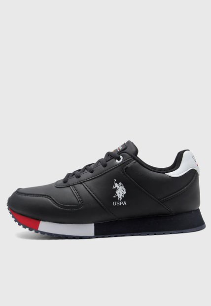 Tenis Lifestyle Negro-Rojo-Blanco Us Polo Assn