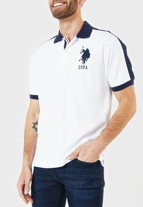 Camiseta Polo Blanco-Azul Us Polo Assn