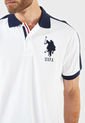 Camiseta Polo Blanco-Azul Us Polo Assn de US Polo Assn