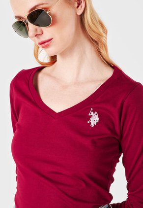 Camiseta Manga Larga Vinotinto Us Polo Assn