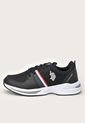 Tenis Lifestyle Negro-Blanco-Rojo Us Polo Assn de US Polo Assn