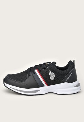 Tenis Lifestyle Negro-Blanco-Rojo Us Polo Assn