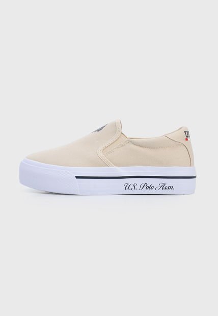 Tenis Lifestyle Beige-Blanco-Azul Us Polo Assn