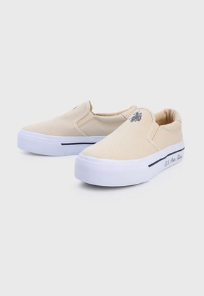 Tenis Lifestyle Beige-Blanco-Azul Us Polo Assn