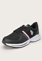 Tenis Lifestyle Negro-Blanco-Rojo Us Polo Assn de US Polo Assn