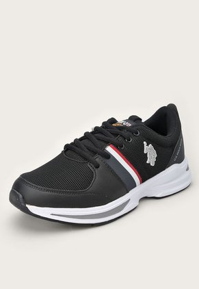 Tenis Lifestyle Negro-Blanco-Rojo Us Polo Assn