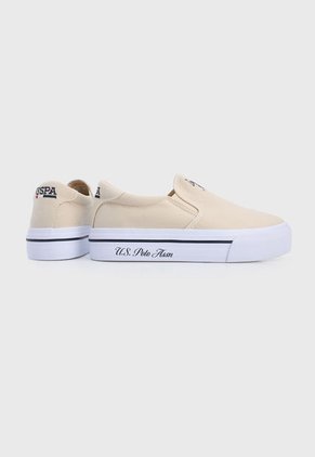 Tenis Lifestyle Beige-Blanco-Azul Us Polo Assn