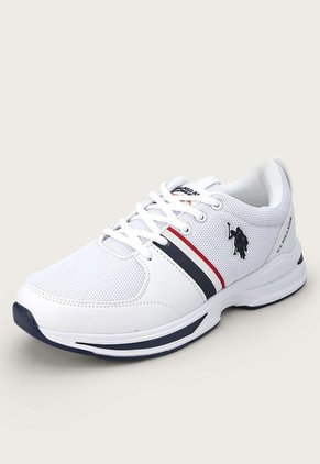 Tenis Lifestyle Blanco-Azul Navy-Rojo Us Polo Assn
