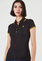 Camiseta Polo Negro-Amarillo Us Polo Assn de US Polo Assn
