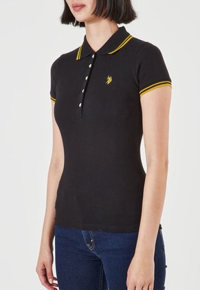 Camiseta Polo Negro-Amarillo Us Polo Assn